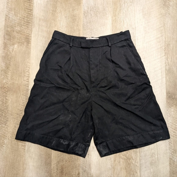 Everlane Black Lyocell High Rise Shorts - Picture 1 of 8